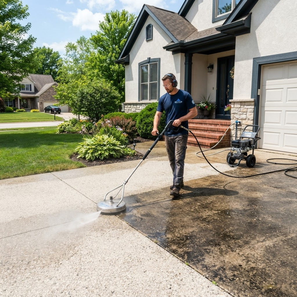 Summit Pressure Washing at work